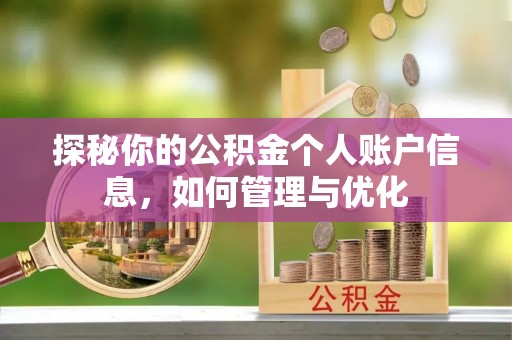 上杭探秘你的公积金个人账户信息，如何管理与优化
