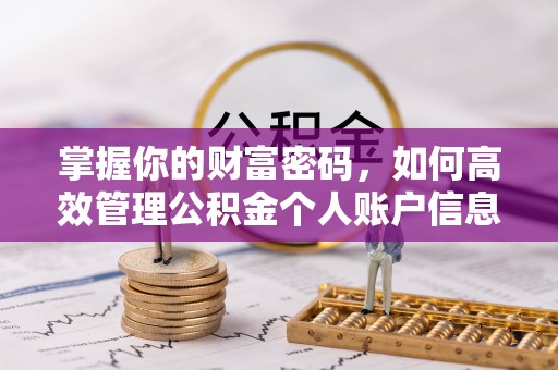 上杭掌握你的财富密码，如何高效管理公积金个人账户信息