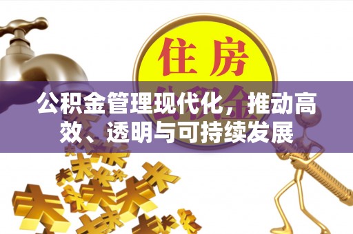 上杭公积金管理现代化，推动高效、透明与可持续发展