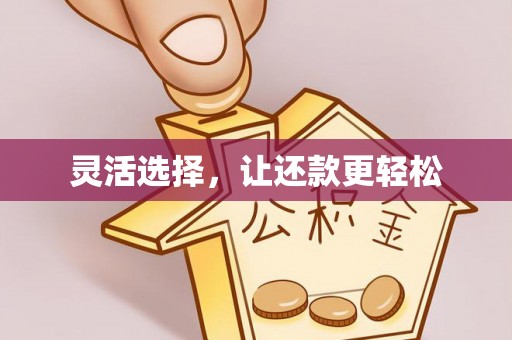 上杭灵活选择，让还款更轻松