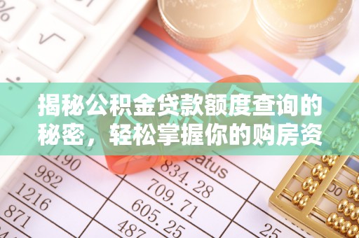 上杭揭秘公积金贷款额度查询的秘密，轻松掌握你的购房资金